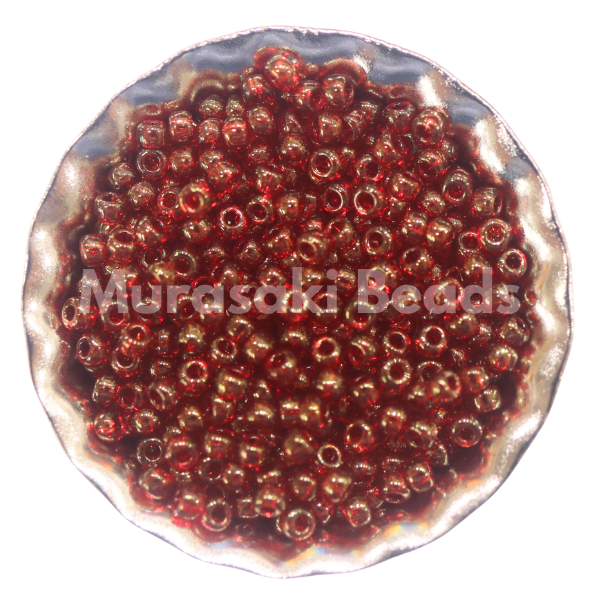 Size 11 Beads 309 Ruby Gold Luster