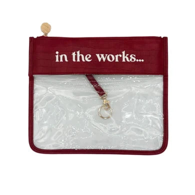 Tiny In The Works Project Bag - Red Croc