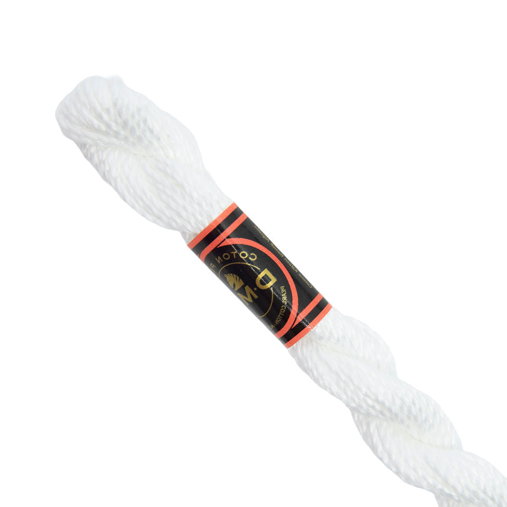 DMC 3 Pearl Cotton B5200 Pearlescent White Light