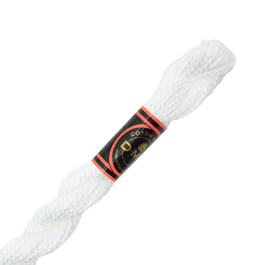 DMC 3 Pearl Cotton B5200 Pearlescent White Light
