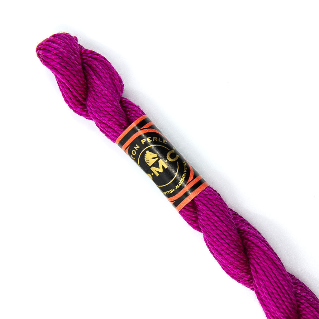 DMC 5 Pearl Cotton 718 Metallic Rose Magenta