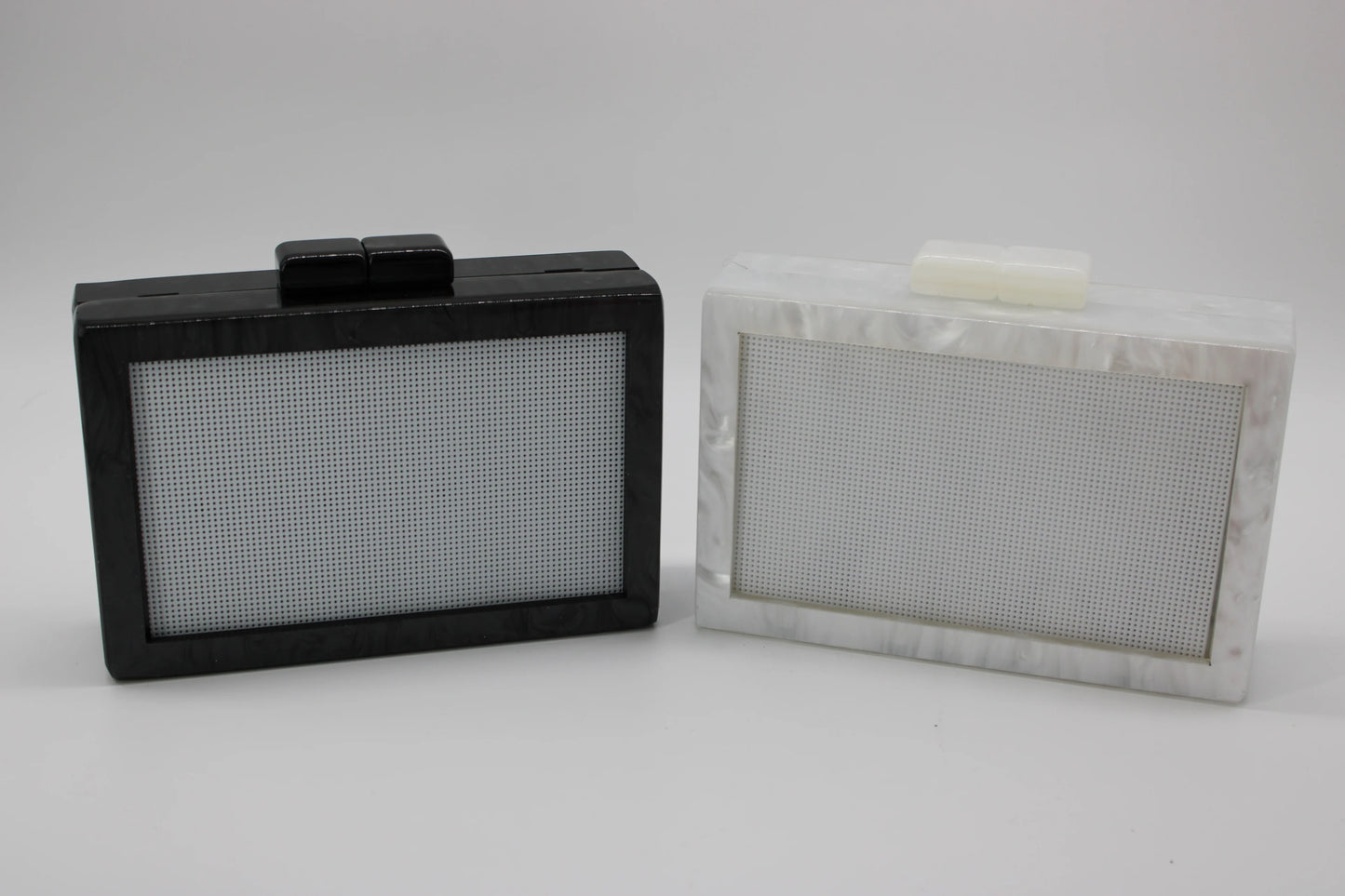 Self Finishing Acrylic Clutch - Black