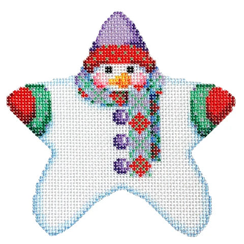 Star Shaped Snowman Argyle Scarf