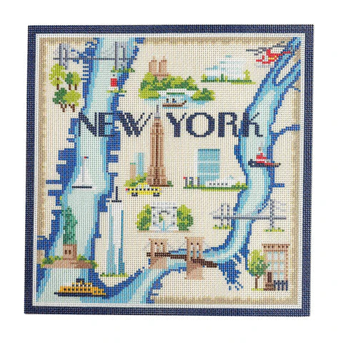 New York Map - 18 Mesh