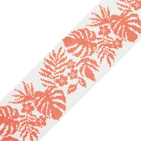 Hibiscus Band - Orange on White