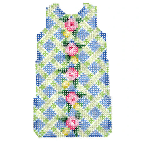 Lime Lattice Rosebud Mini Shift