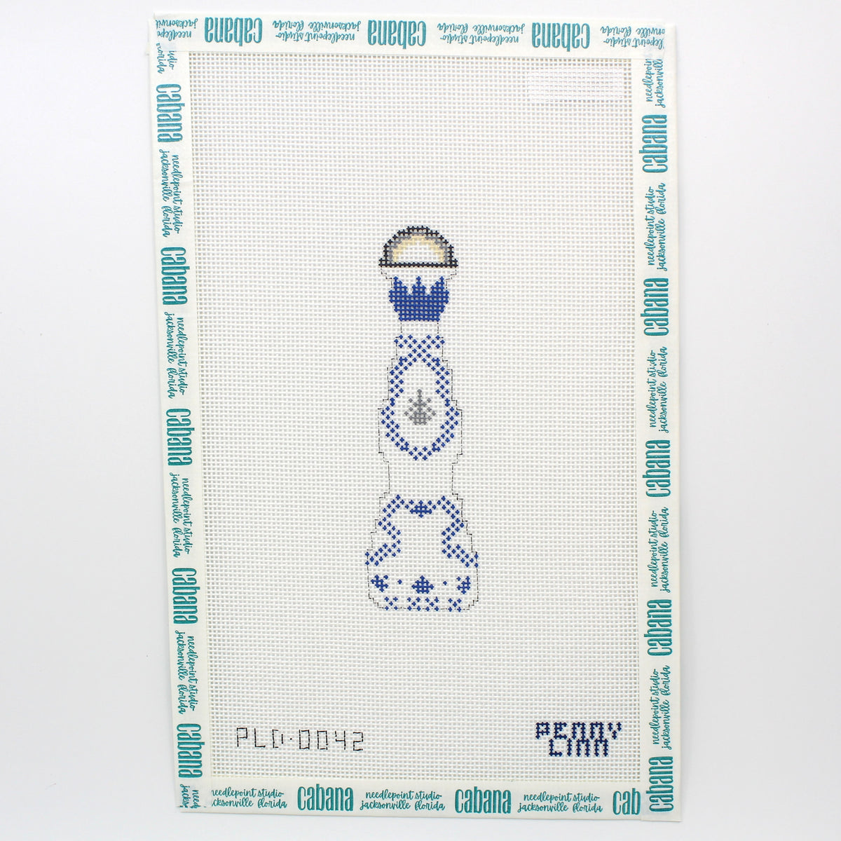 Blue & White Tequila Bottle