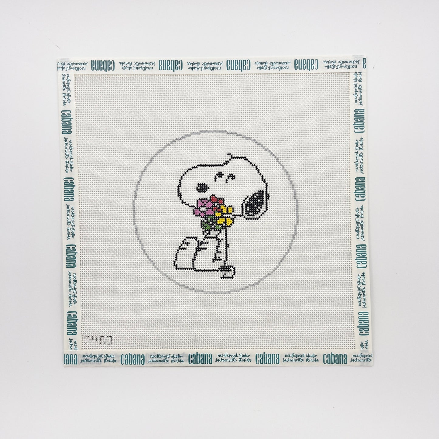 Snoopy Hugging Flowers