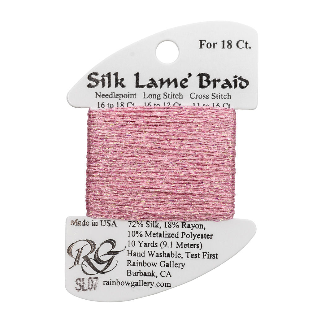 Silk Lame Braid SL07 Pink