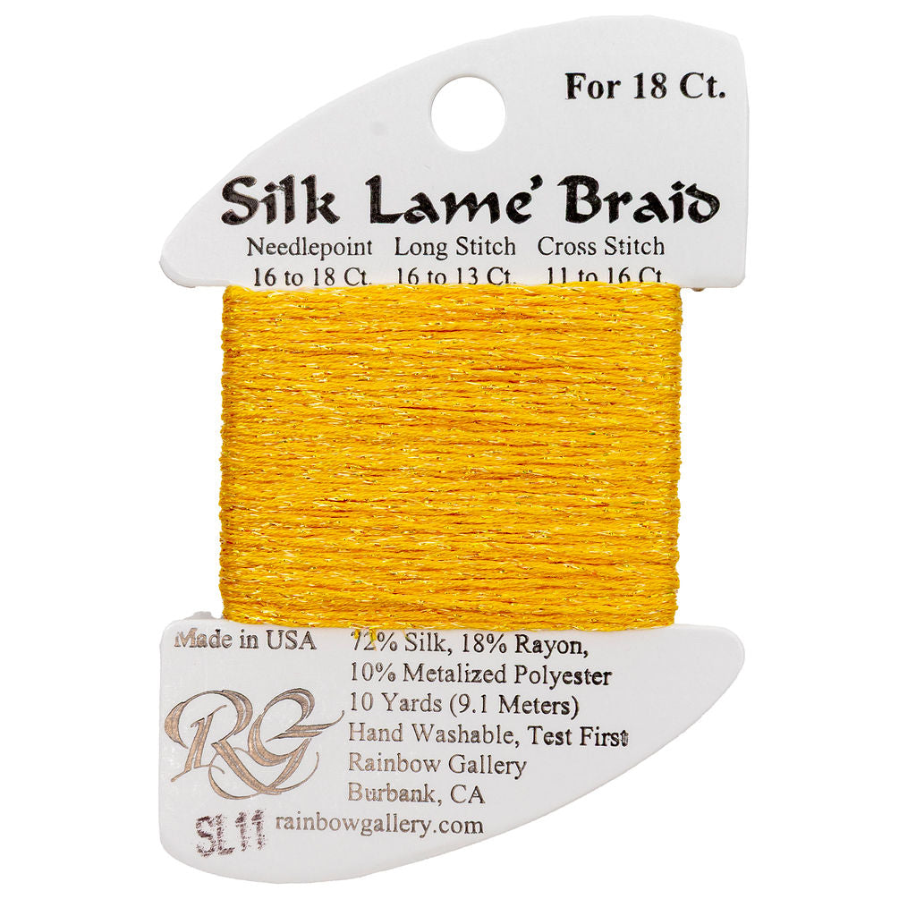 Silk Lame Braid SL11 Yellow