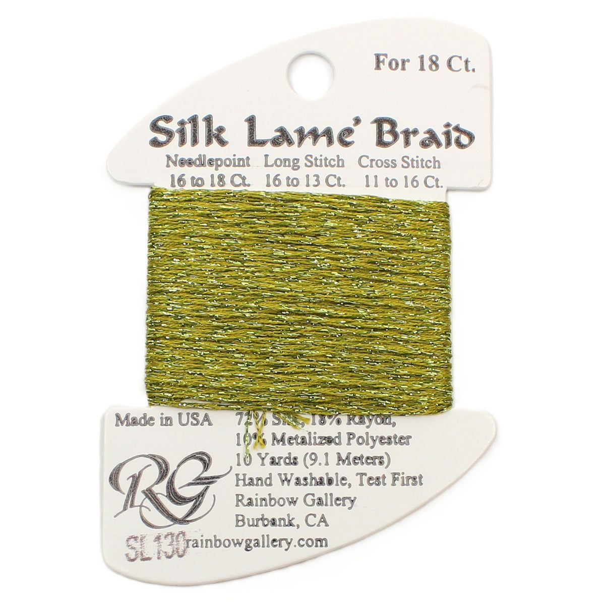 Silk Lame Braid SL130 Moss