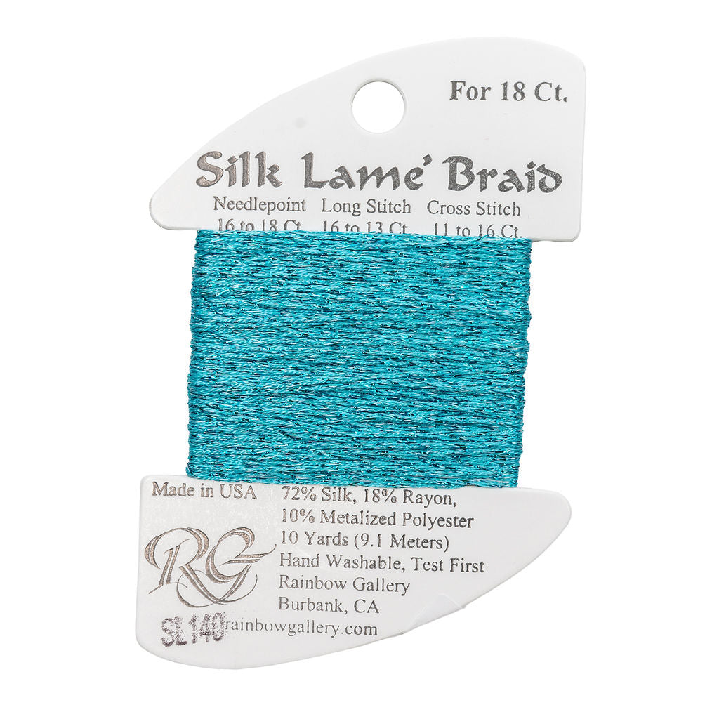 Silk Lame Braid SL140 Jamaican Sea
