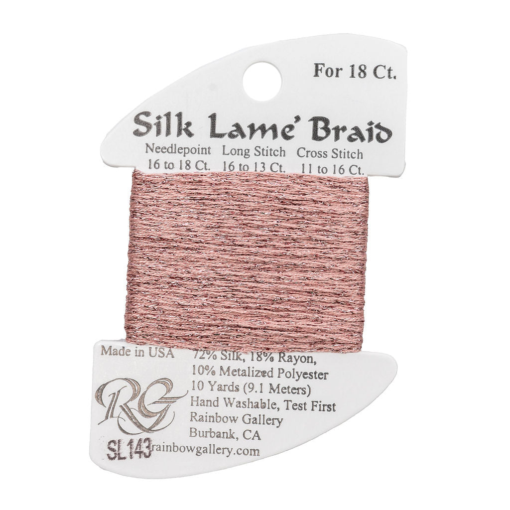 Silk Lame Braid SL143 Cameo Pink