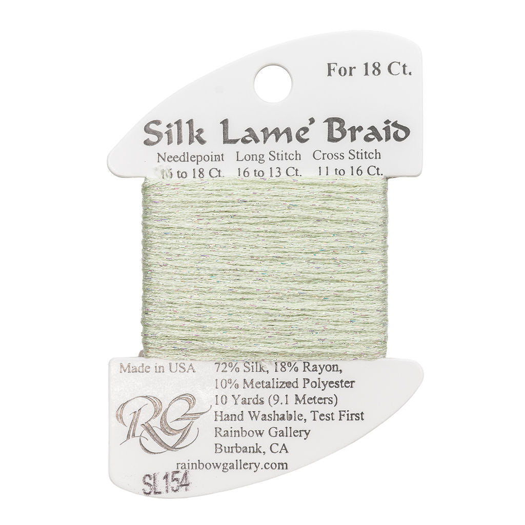 Silk Lame Braid SL154 Misty Green
