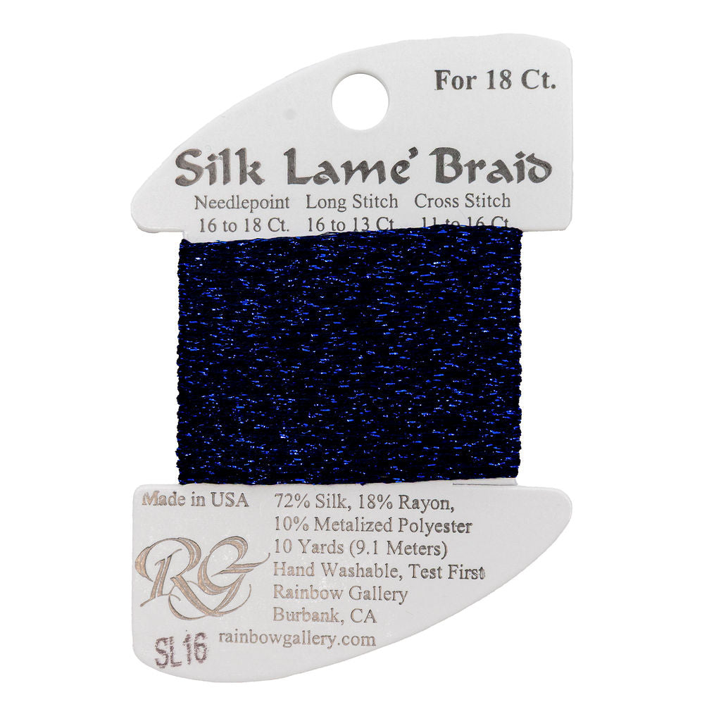 Silk Lame Braid SL16 Navy