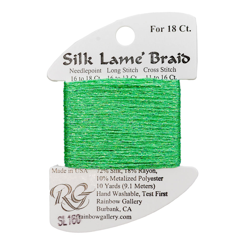Silk Lame Braid SL160 Dark Mint