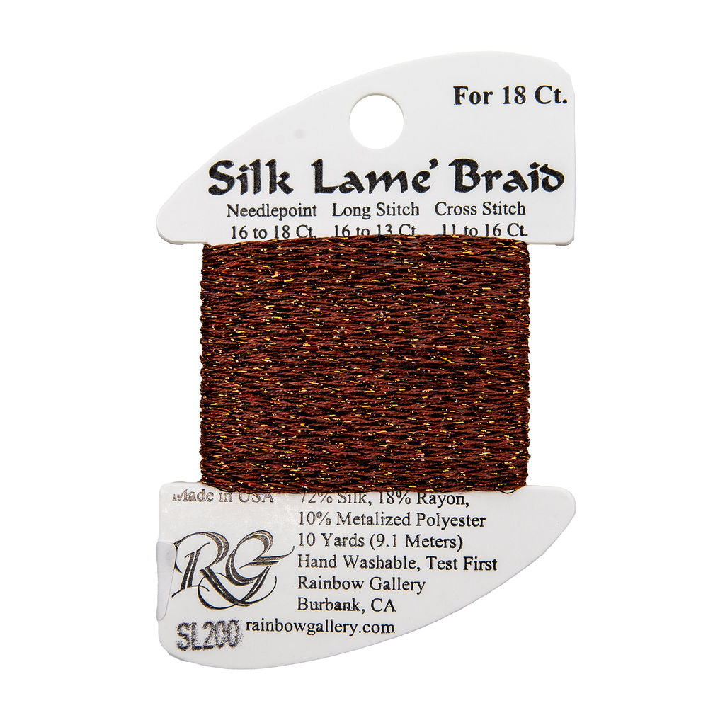 Silk Lame Braid SL200 Burnt Brick