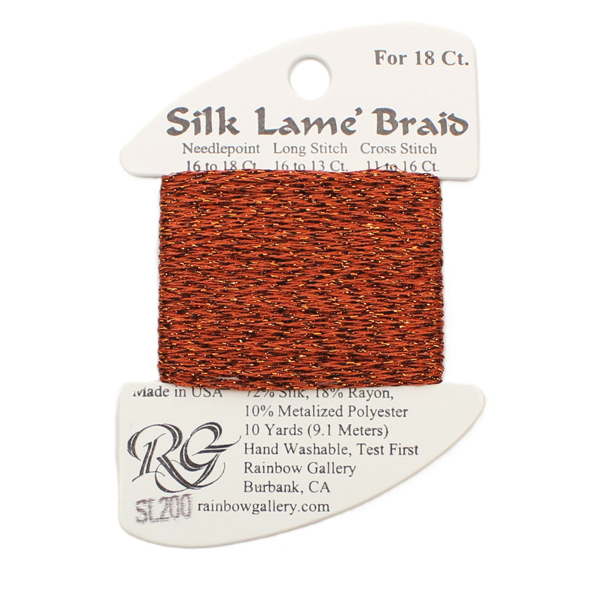 Silk Lame Braid SL200 Burnt Brick