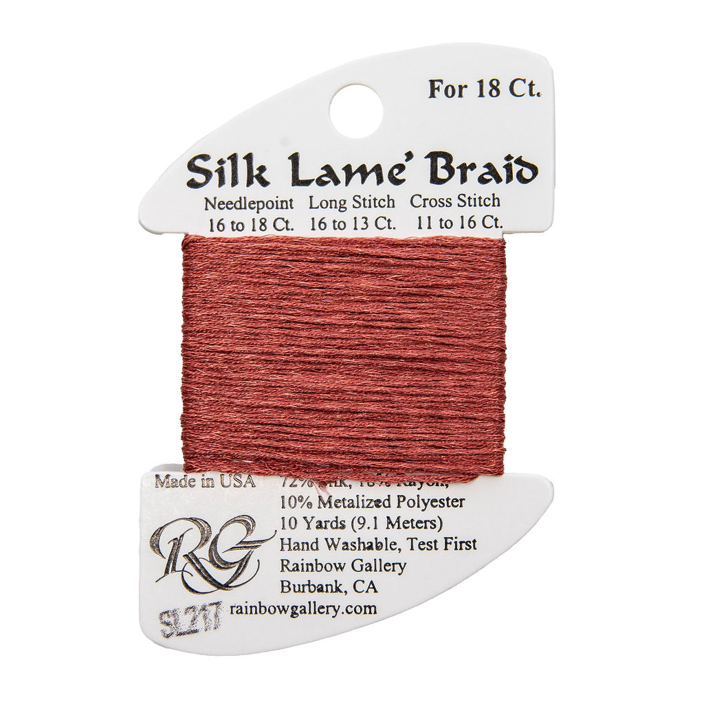 Silk Lame Braid SL217 Burnt Coral
