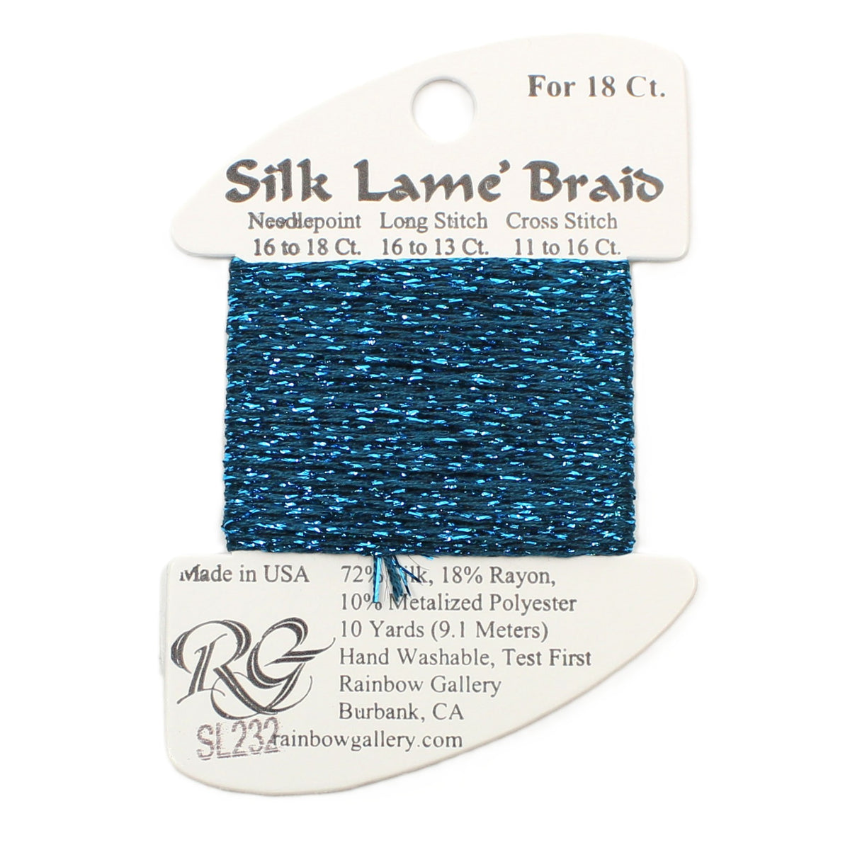 Silk Lame Braid SL232 Maui Blue