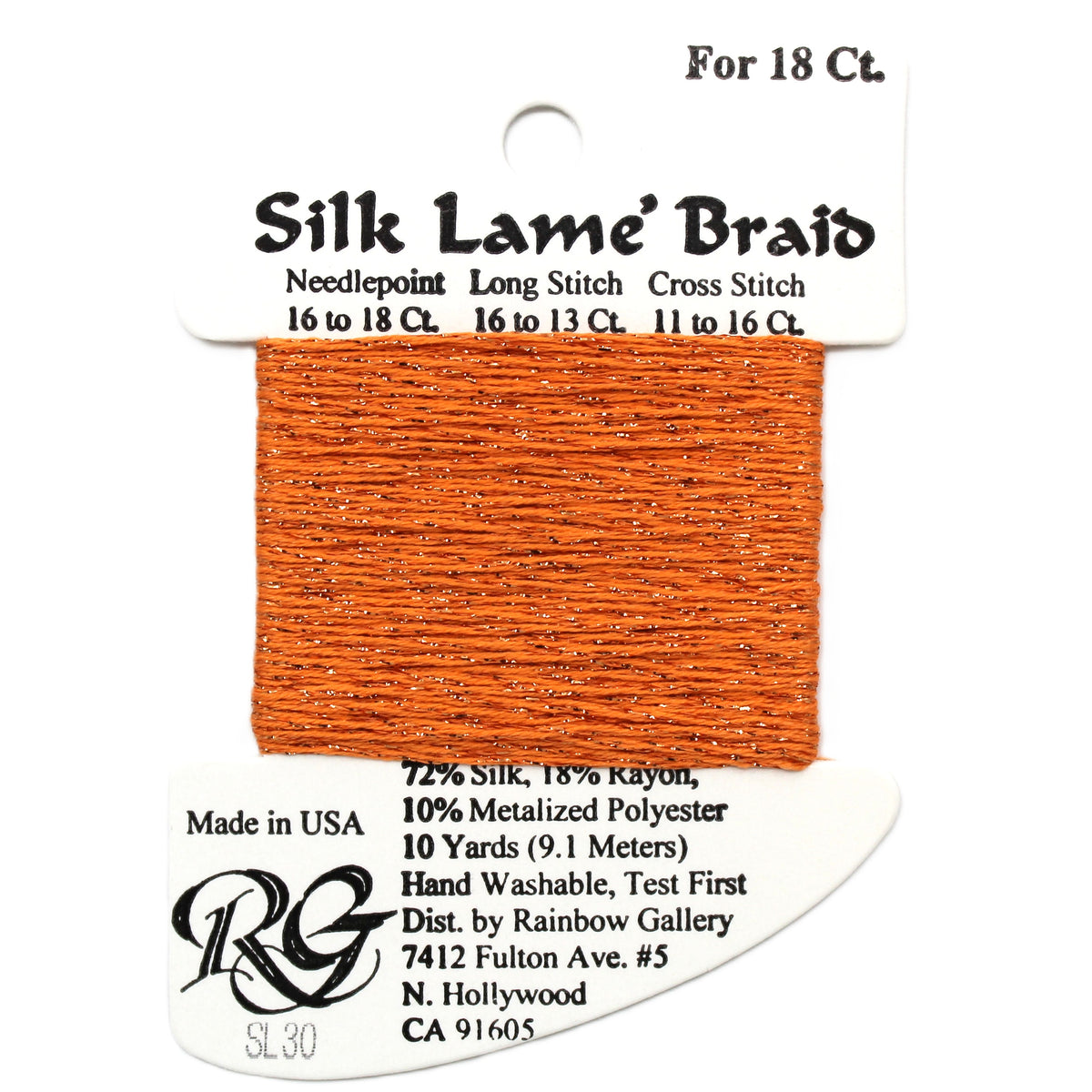 Silk Lame Braid SL30 Orange