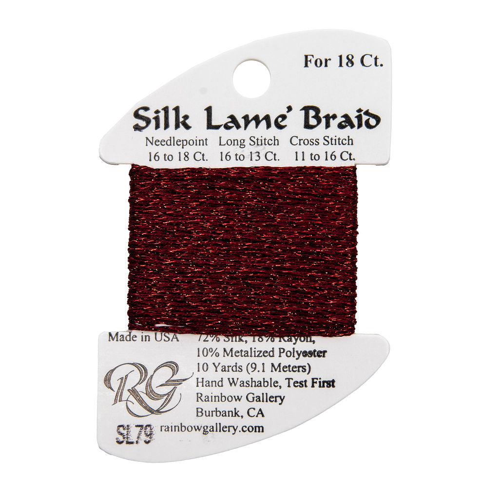 Silk Lame Braid SL79 Dark Cherry