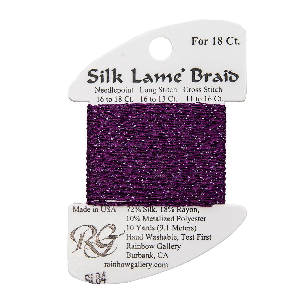 Silk Lame Braid SL84 Dark Orchid