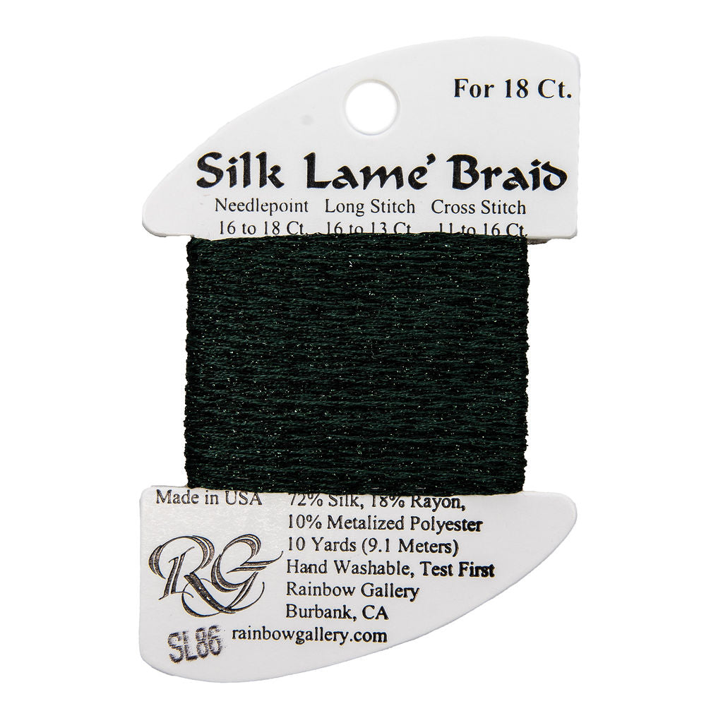 Silk Lame Braid SL86 Deep Forest Green
