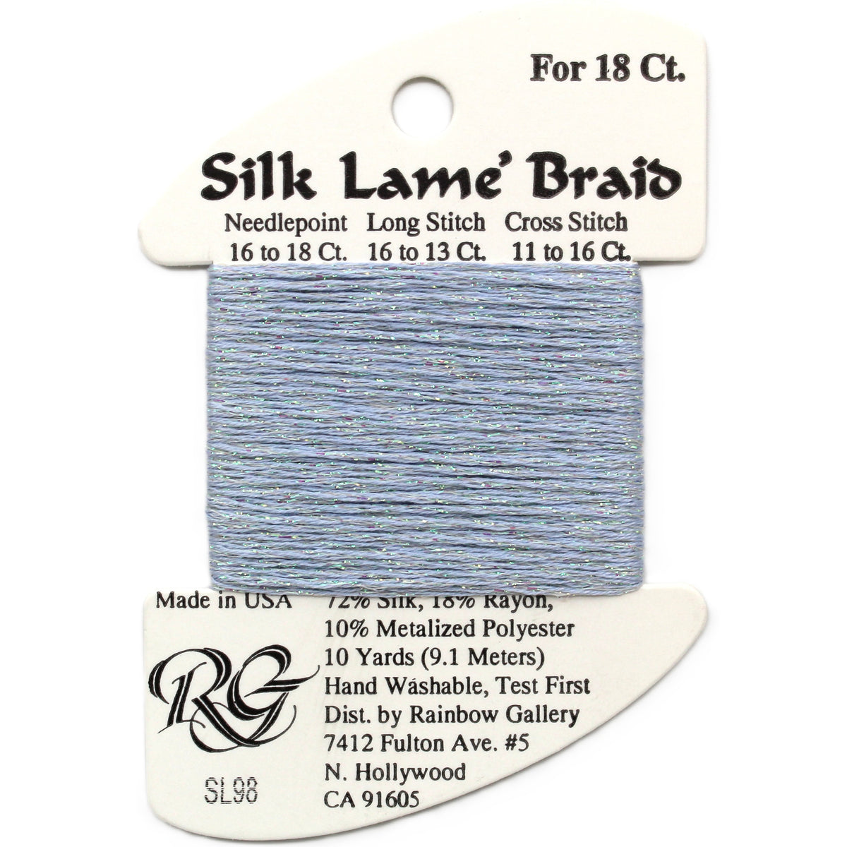 Silk Lame Braid SL98 Pale Antique Blue