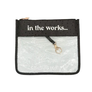 Tiny In The Works Project Bag - Chocolate Brown Ostrich