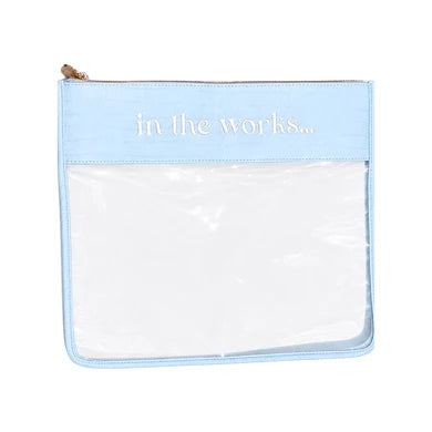In The Works Project Bag - Baby Blue Croc