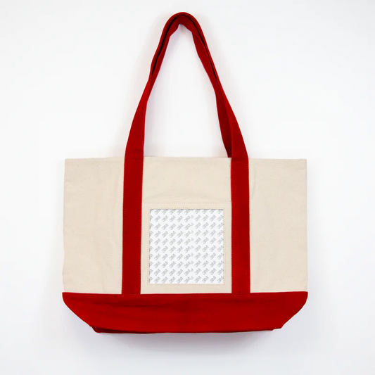 Self Finishing Tote Bag Red