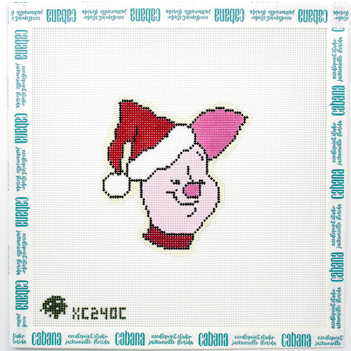 Piglet in Santa Hat