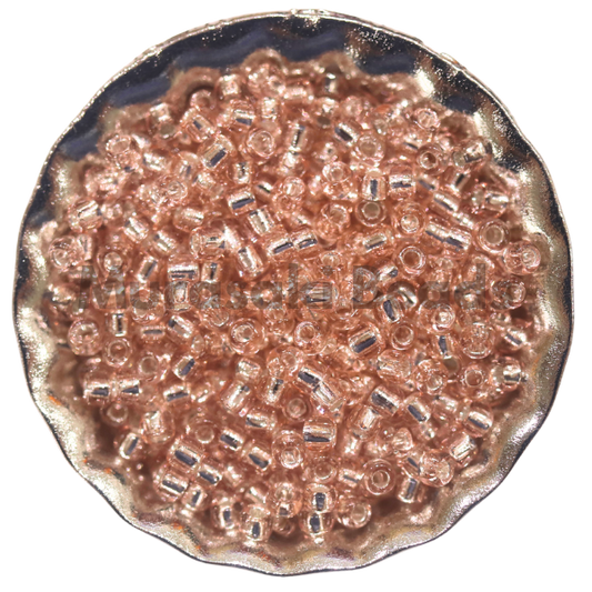 Size 11 Beads 12A Champagne Rose Silver Lined
