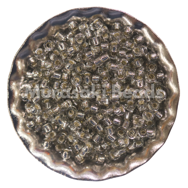Size 11 Beads 21A Light Grey Silver Lined