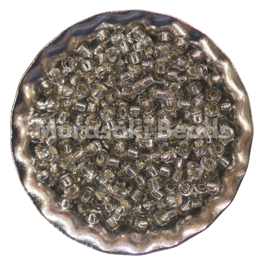 Size 11 Beads 21A Light Grey Silver Lined