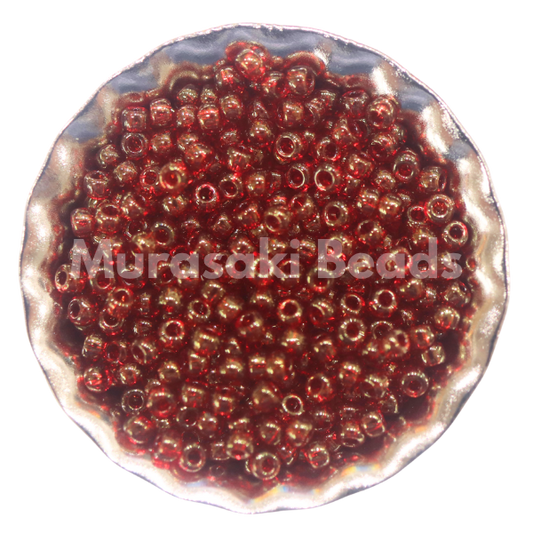 Size 11 Beads 309 Ruby Gold Luster