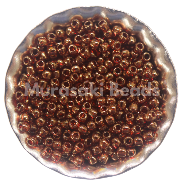 Size 11 Beads 319F Dark Topaz Gold Luster
