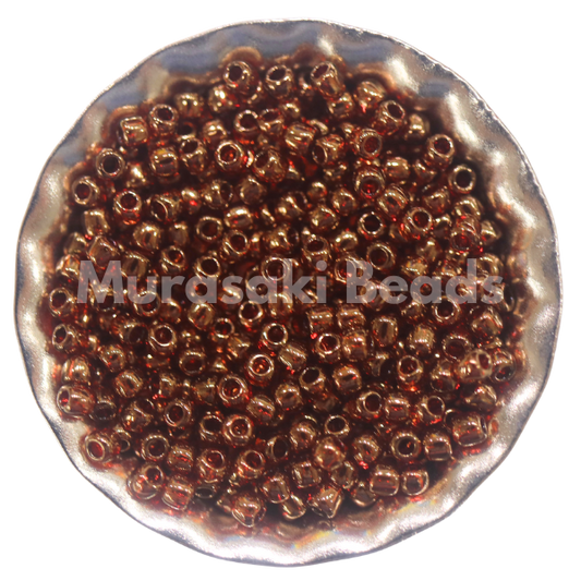 Size 11 Beads 319F Dark Topaz Gold Luster