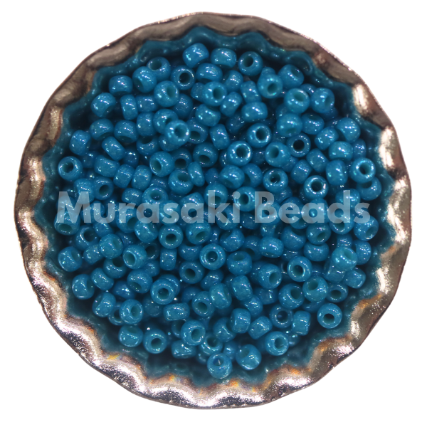Size 11 Beads 443 Teal Blue Luster