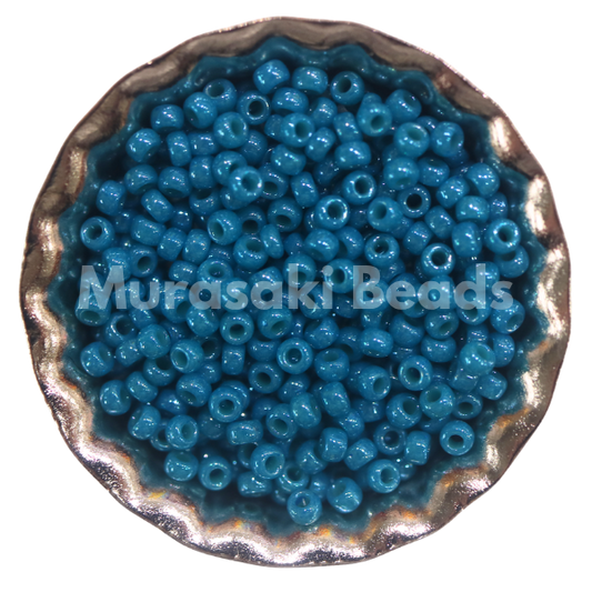 Size 11 Beads 443 Teal Blue Luster