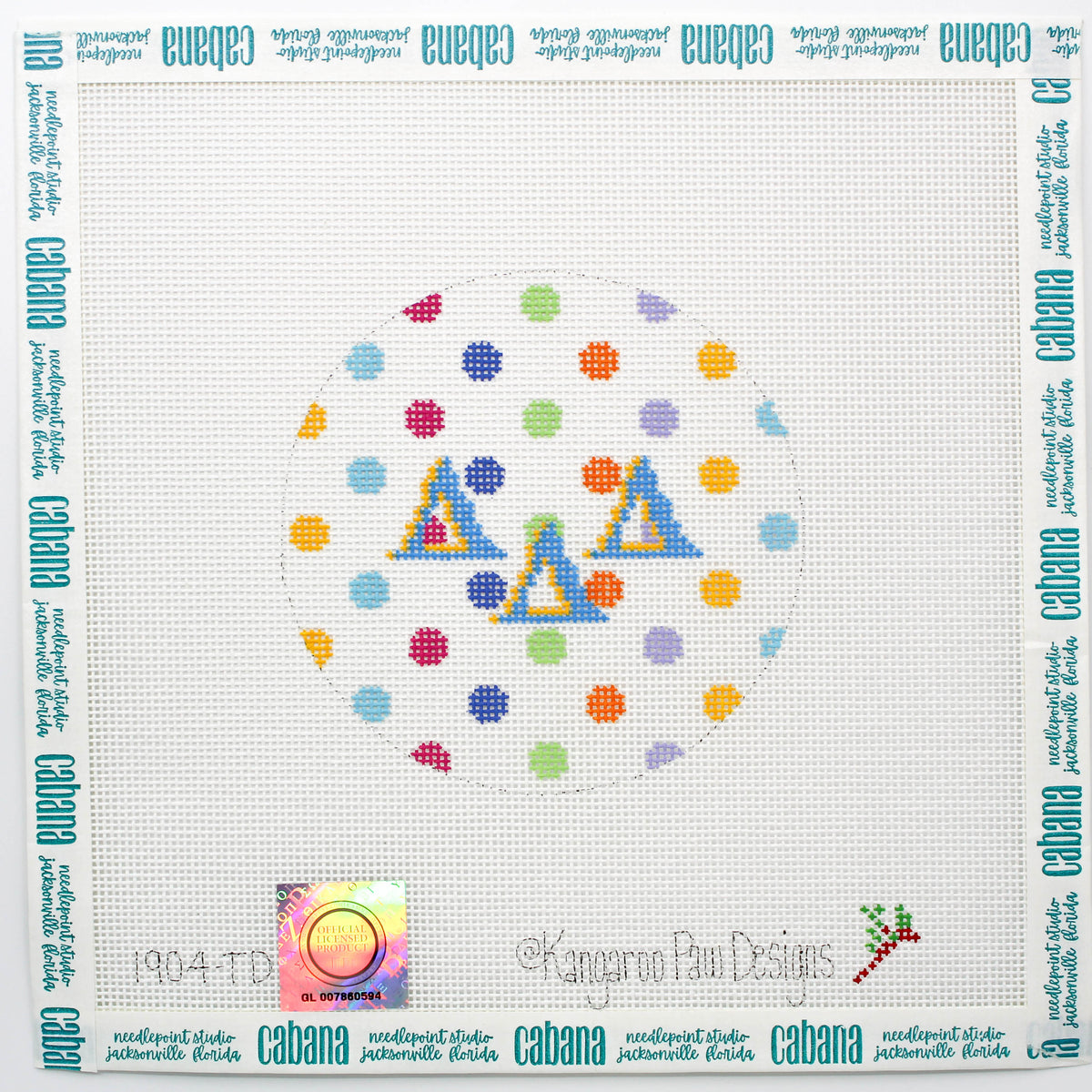 Tri Delta Multi Dots Round