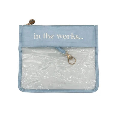 Tiny In The Works Project Bag - Baby Blue Croc
