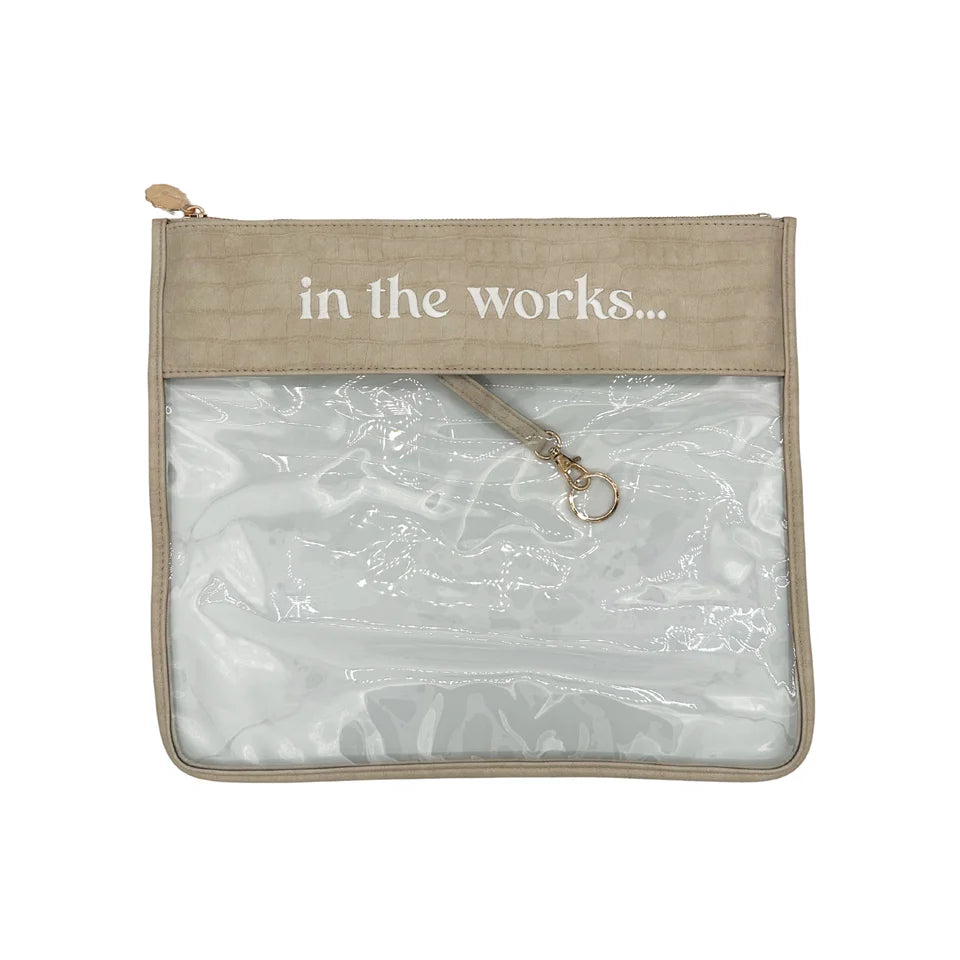 Tiny In The Works Project Bag - Sand Croc