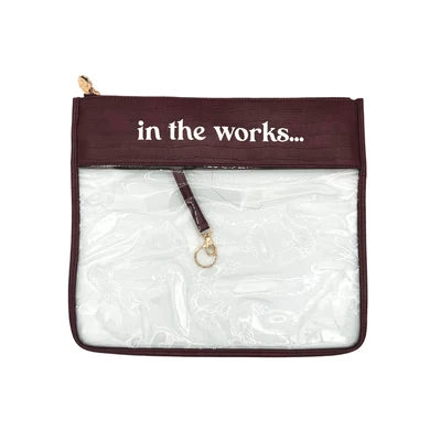 In The Works Project Bag - Burgundy Croc
