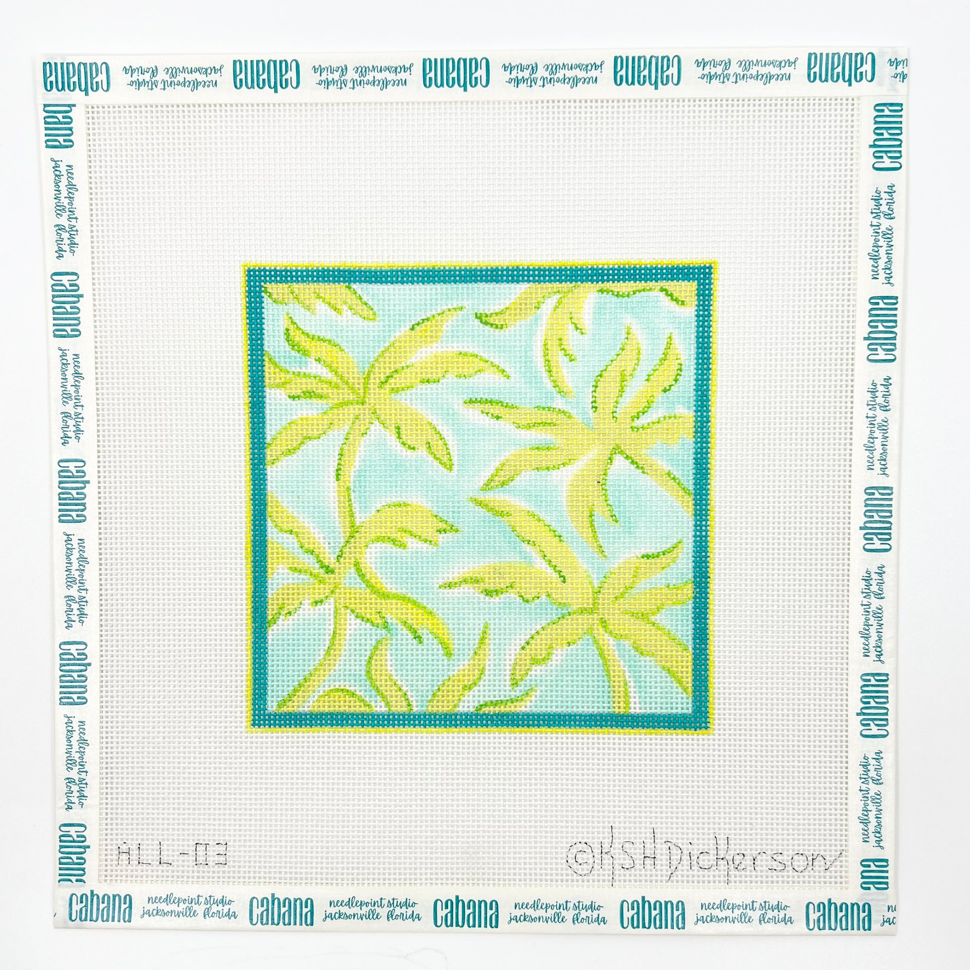 Turquoise & Lime Palms