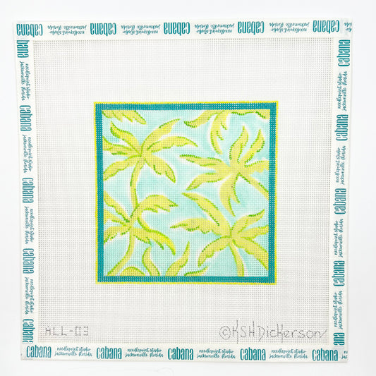 Turquoise & Lime Palms