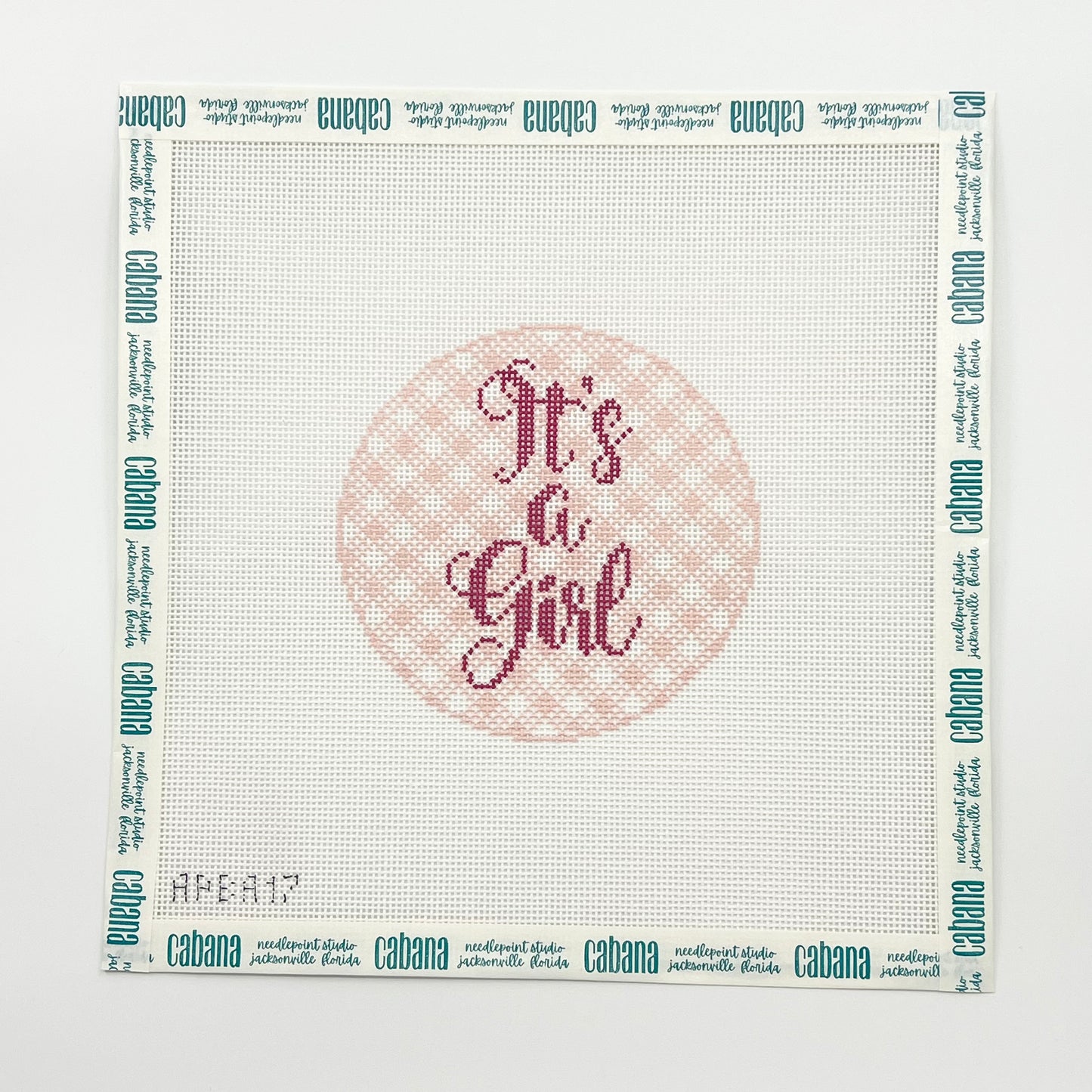 It's a Girl Gingham Round