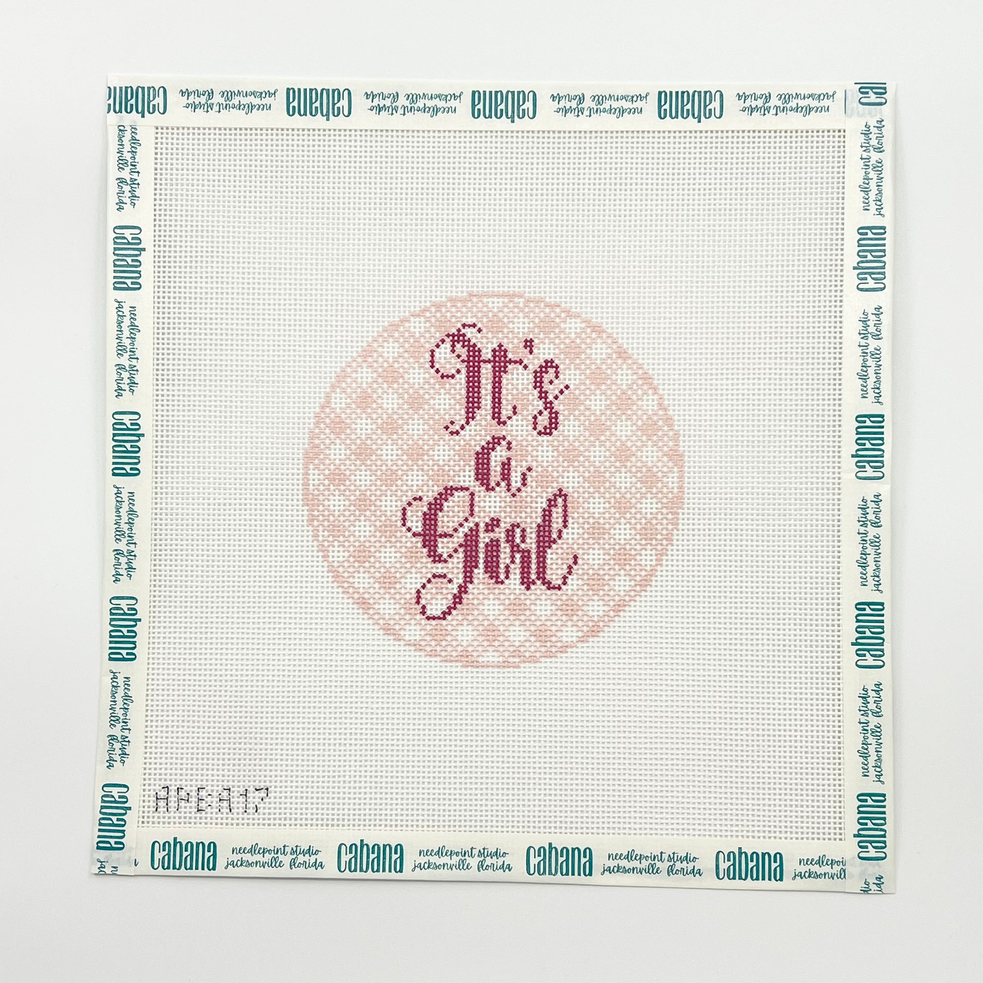 It's a Girl Gingham Round