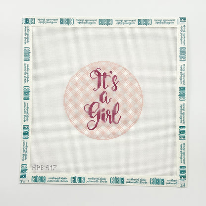 It's a Girl Gingham Round
